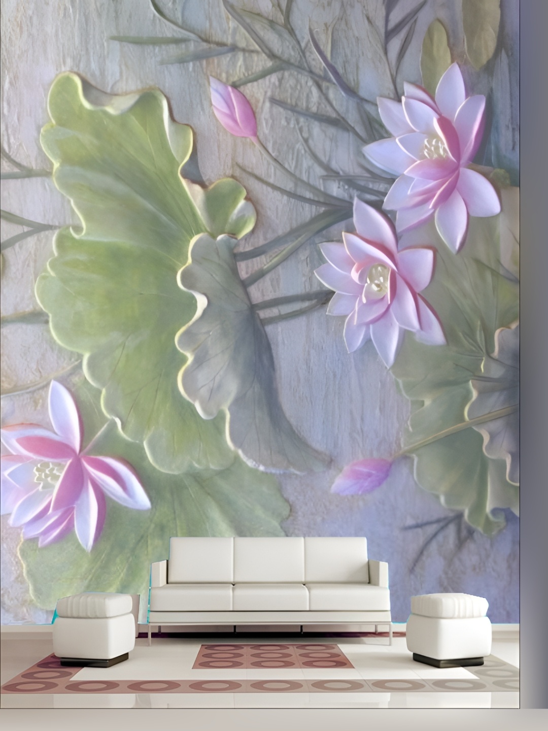 

Aura Green & Pink 3D Floral Printed Wall Panel