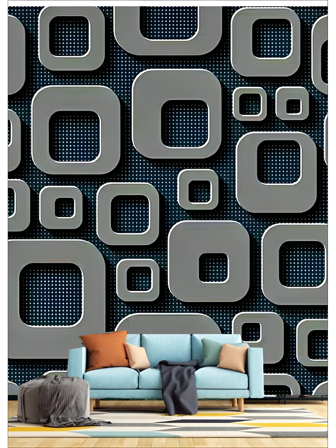 

Aura Black & Grey 3D Geometric Printed Wall Panel