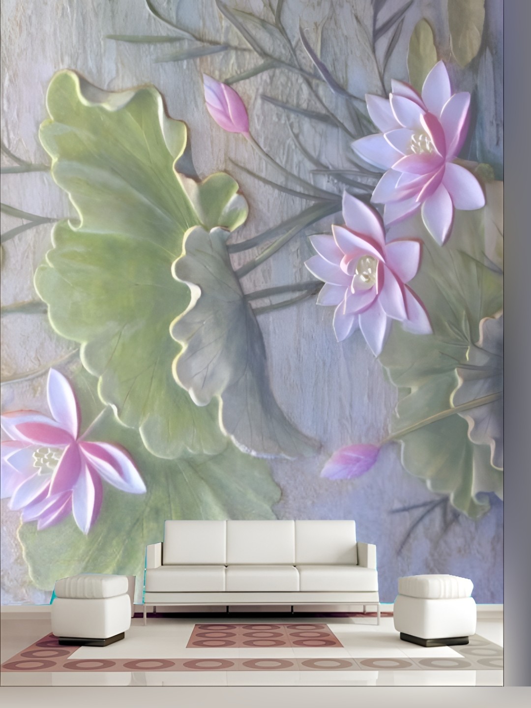 

Aura White & Green Printed Self-Adhesive Wall Sicker