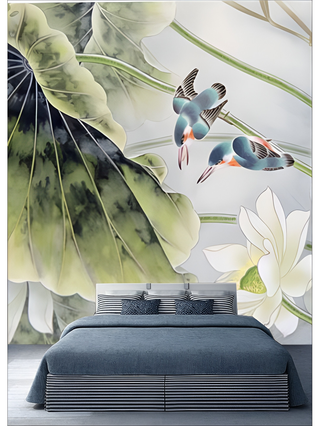 

Aura Green & White Self Adhesive Abdtract-Printed Wall Sticker