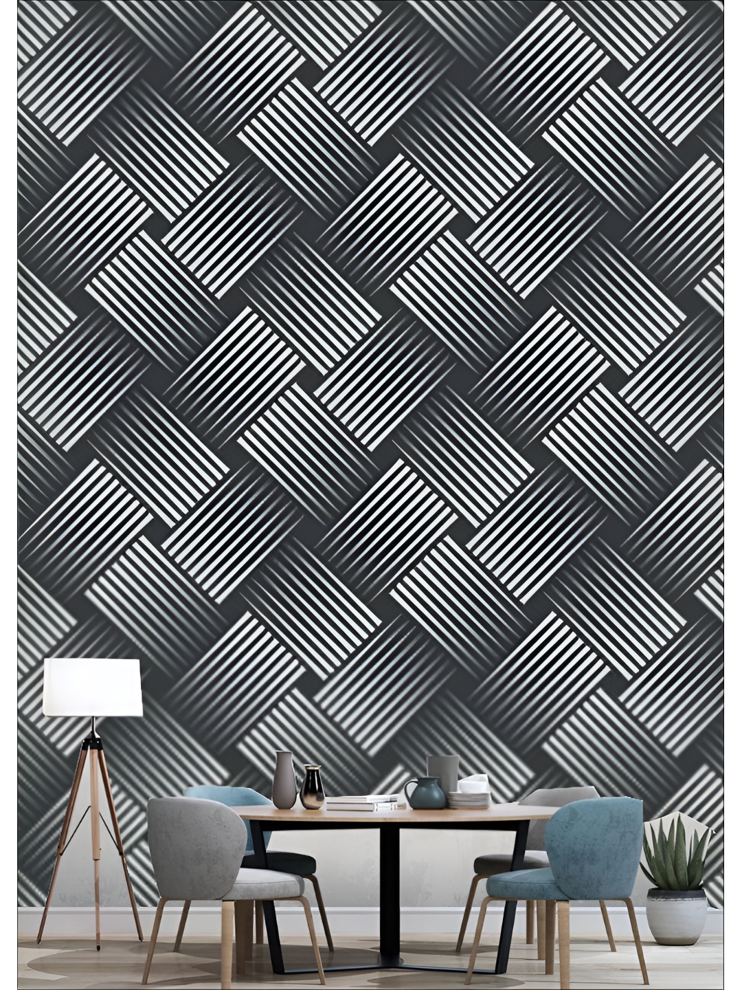 

Aura White & Black Printed Self-Adhesive Wall Sicker