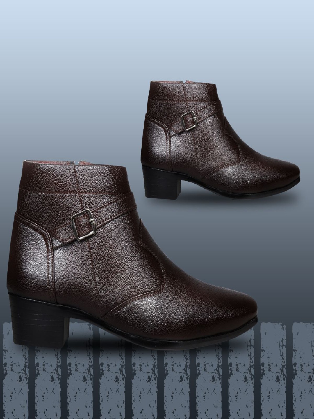 

Bxxy Men Pointed Toe Elevator Boots, Brown