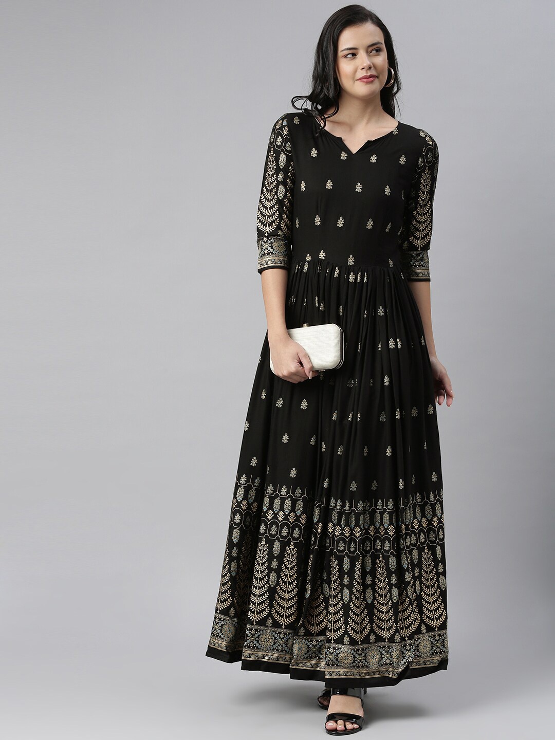 

Swishchick Print Maxi Dress, Black