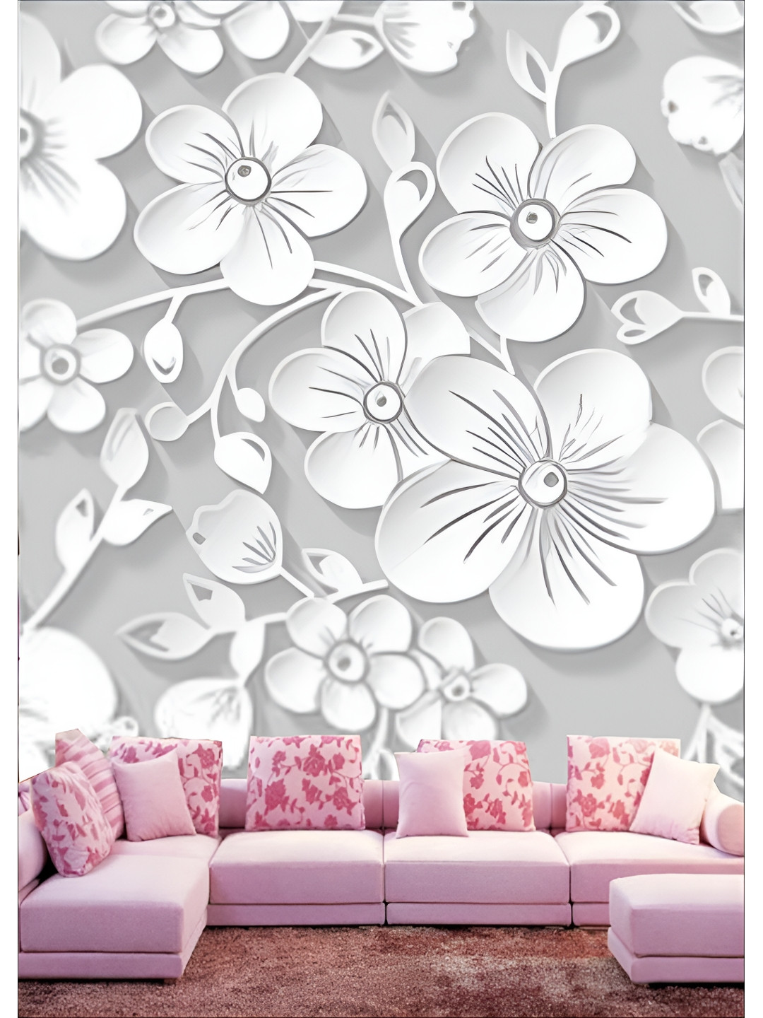 

Aura Grey & White Printed Self Adhesive Wall Sticker