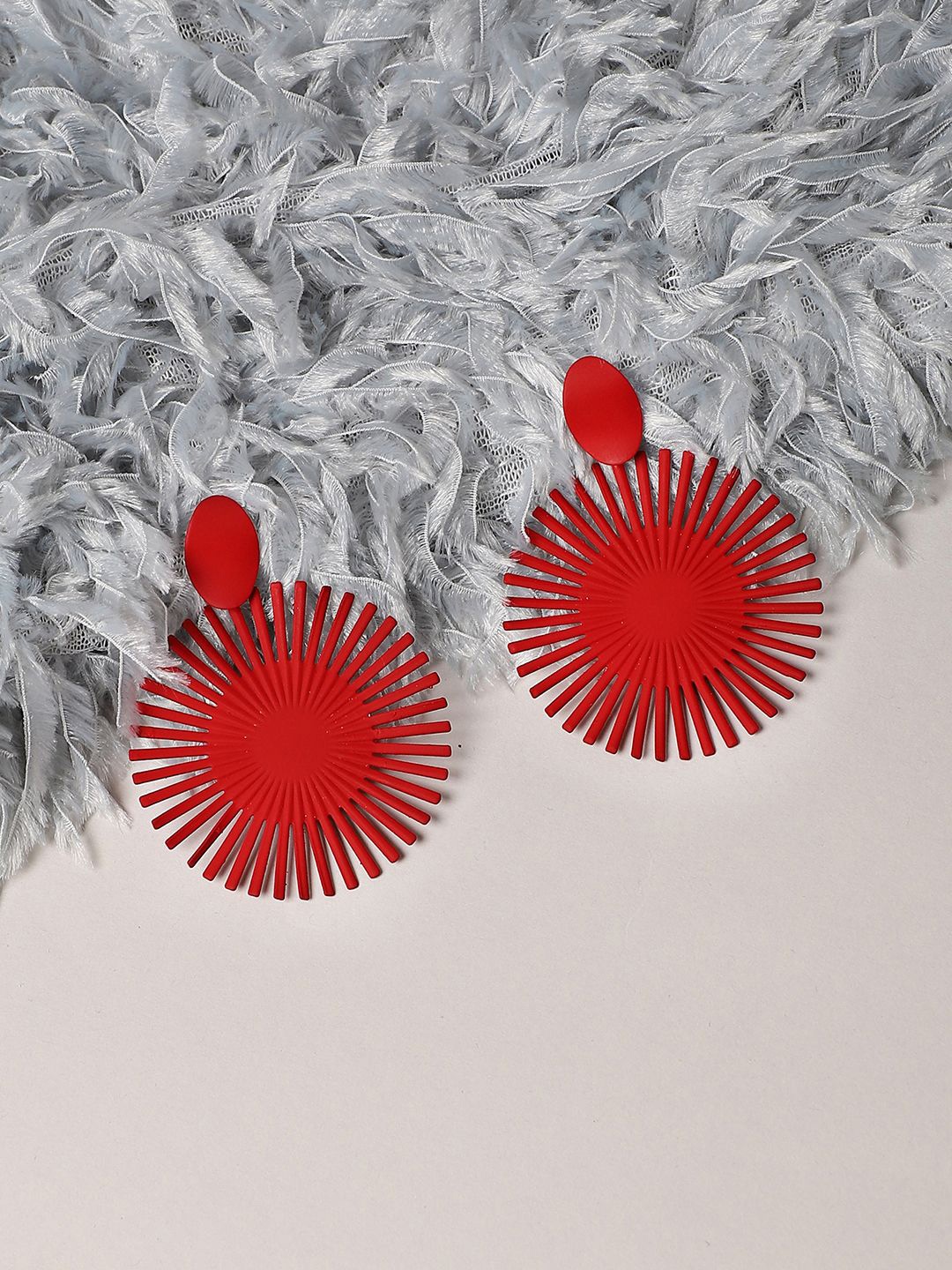 

SOHI Contemporary Drop Earrings, Red