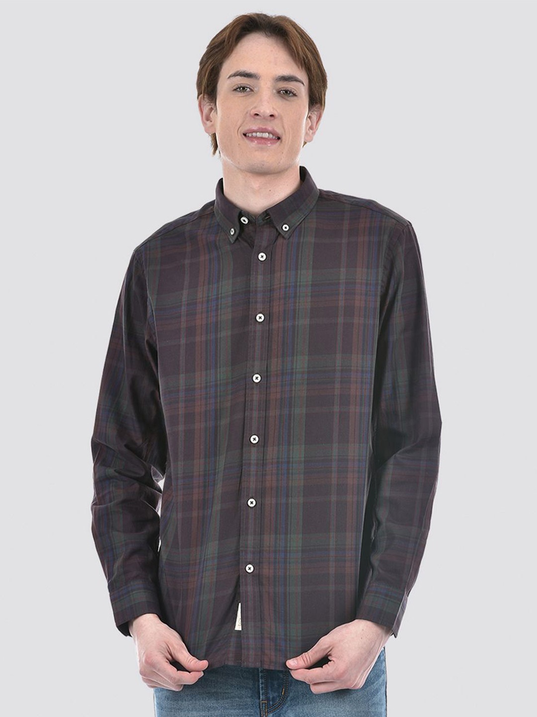 

LONDON FOG Men Tartan Checks Opaque Checked Casual Shirt, Multi