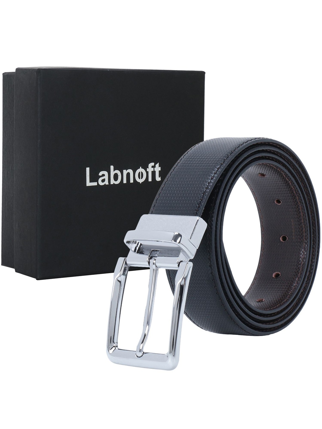 

Labnoft Men PU Reversible Formal Belt, Black