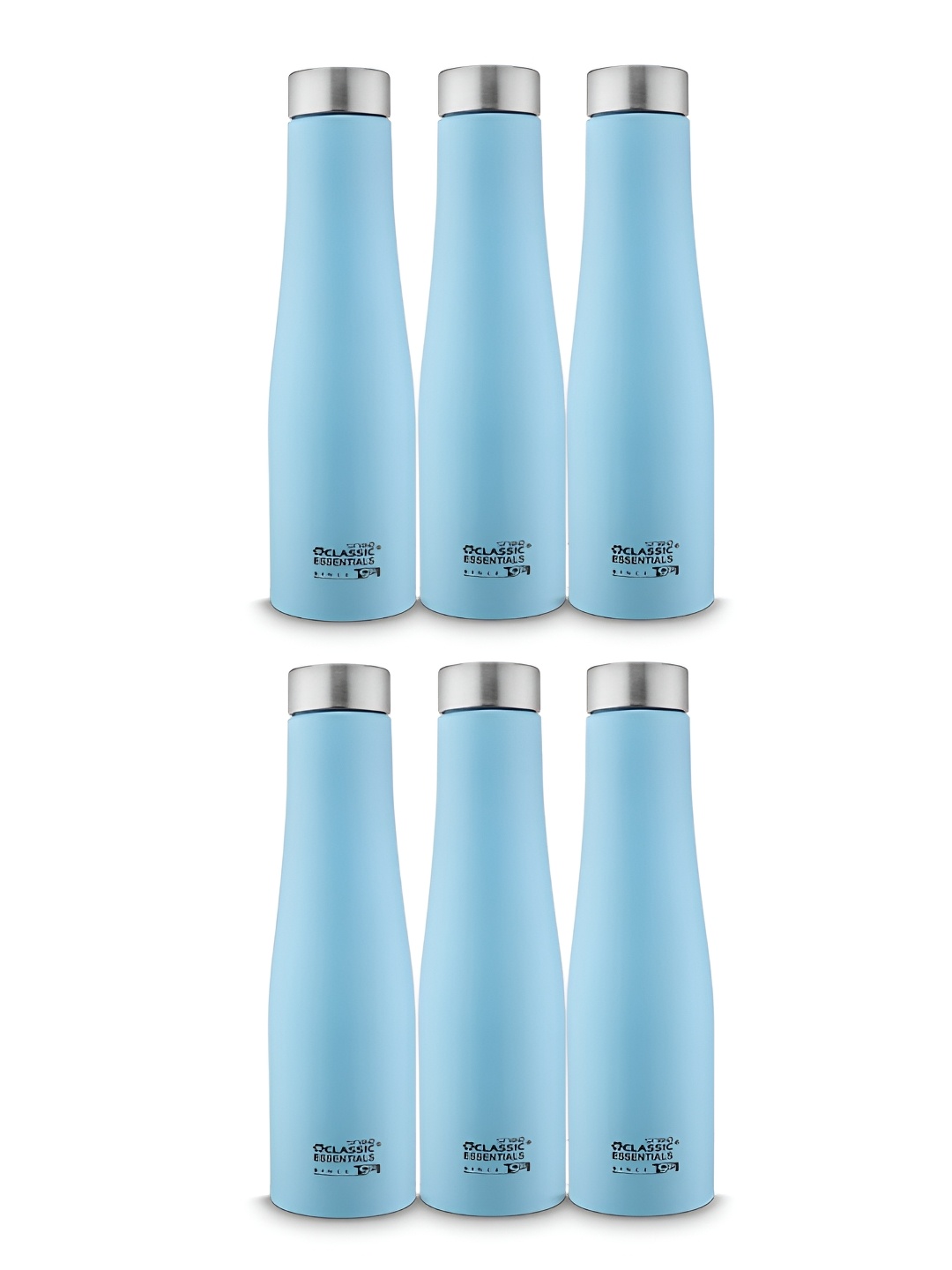 

Classic Essentials Carbo Blue 6 Pcs Printed Stainless Steel Water Bottle 1 L Each
