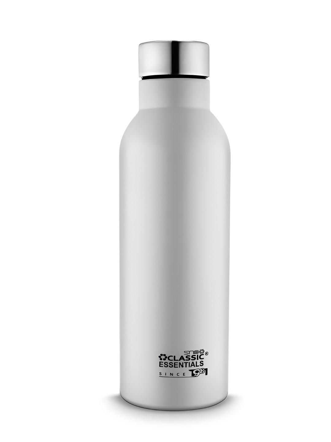 

Classic Essentials Capsule White Single Wall Vacuum Stainless Steel Water Bottle 1 L