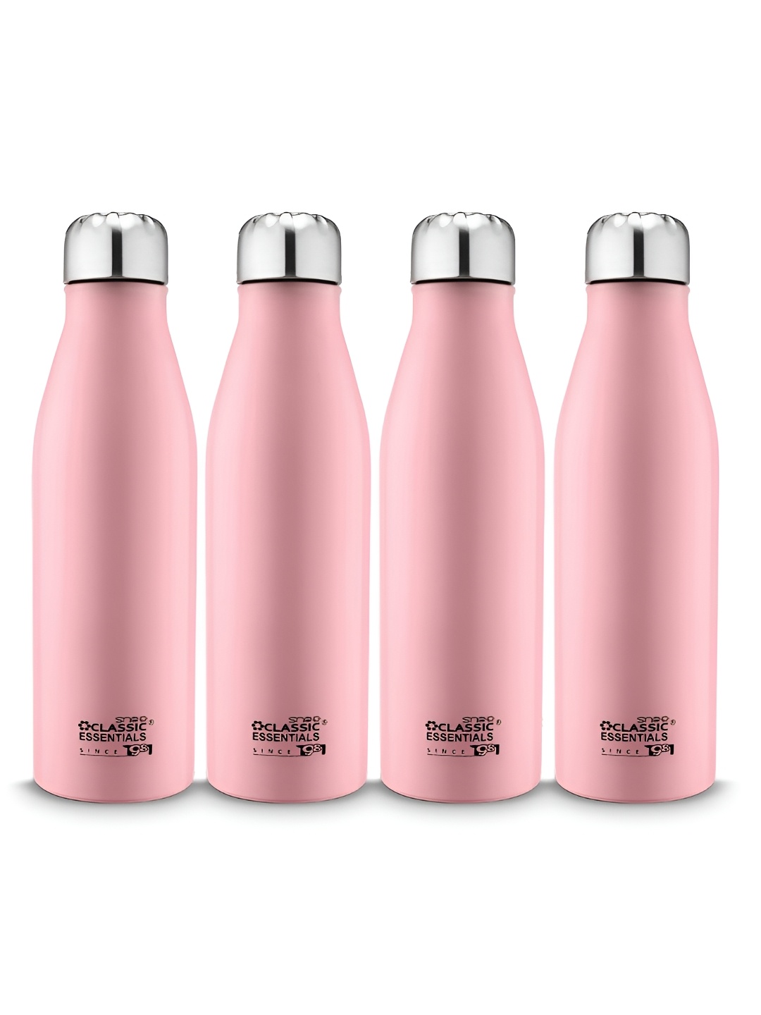 

Classic Essentials Agua Pink 4 Pieces Stainless Steel Water Bottles 1 L Each