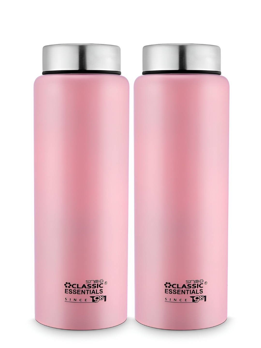 

Classic Essentials Vepo Pink 2 Pcs Printed Stainless Steel Water Bottles 1 L Each