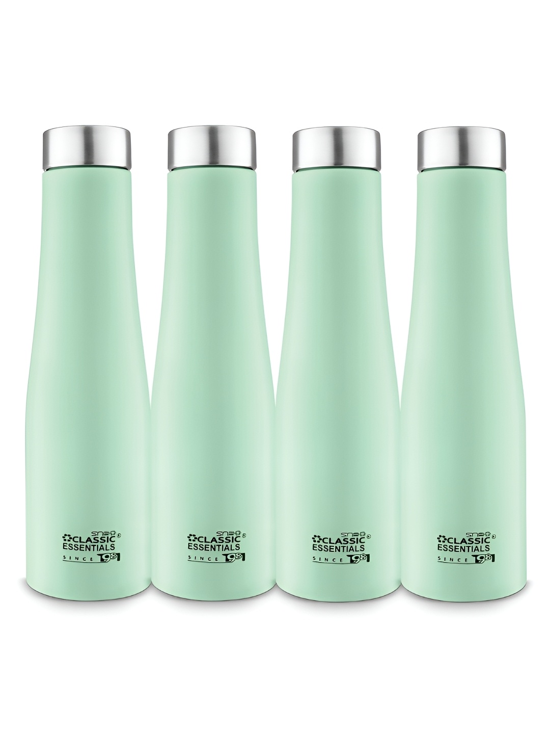 

Classic Essentials Inox Carbo Sea Green 4 Pieces Stainless Steel Water Bottles 1 L Each