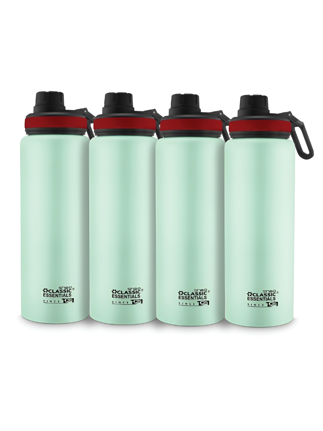 

Classic Essentials Vepo Sea Green 4 Pcs Printed Stainless Steel Sipper Bottles 1 L Each