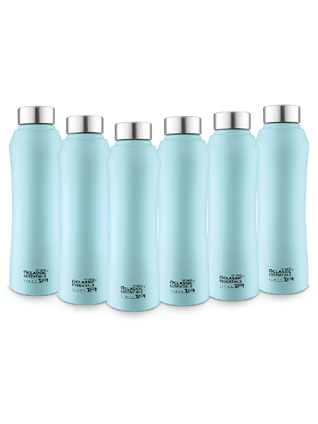 

Classic Essentials Mckinley Blue 6 Pcs Printed Stainless Steel Water Bottles 1 L Each