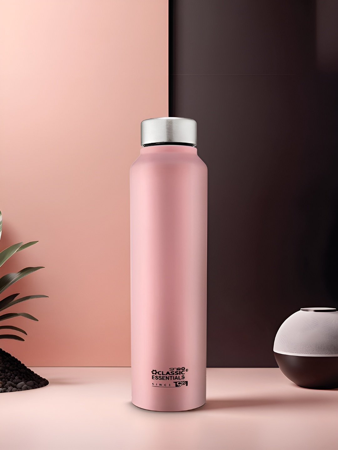 

Classic Essentials Spring Pink Stainless Steel Single Wall Vacuum Water Bottle 1 L