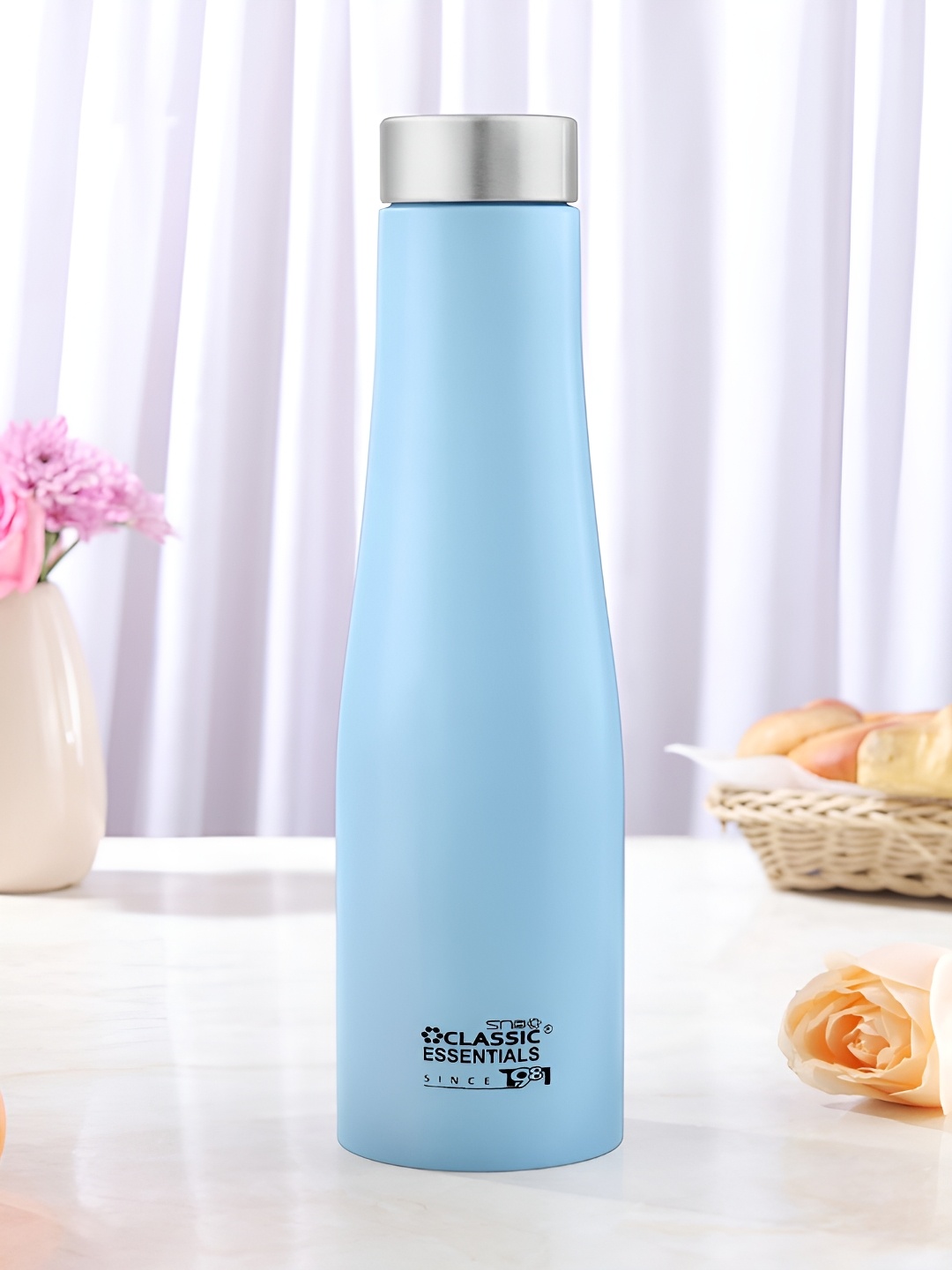 

Classic Essentials Carbo Blue Stainless Steel Single Wall Vacuum Water Bottle 1 L
