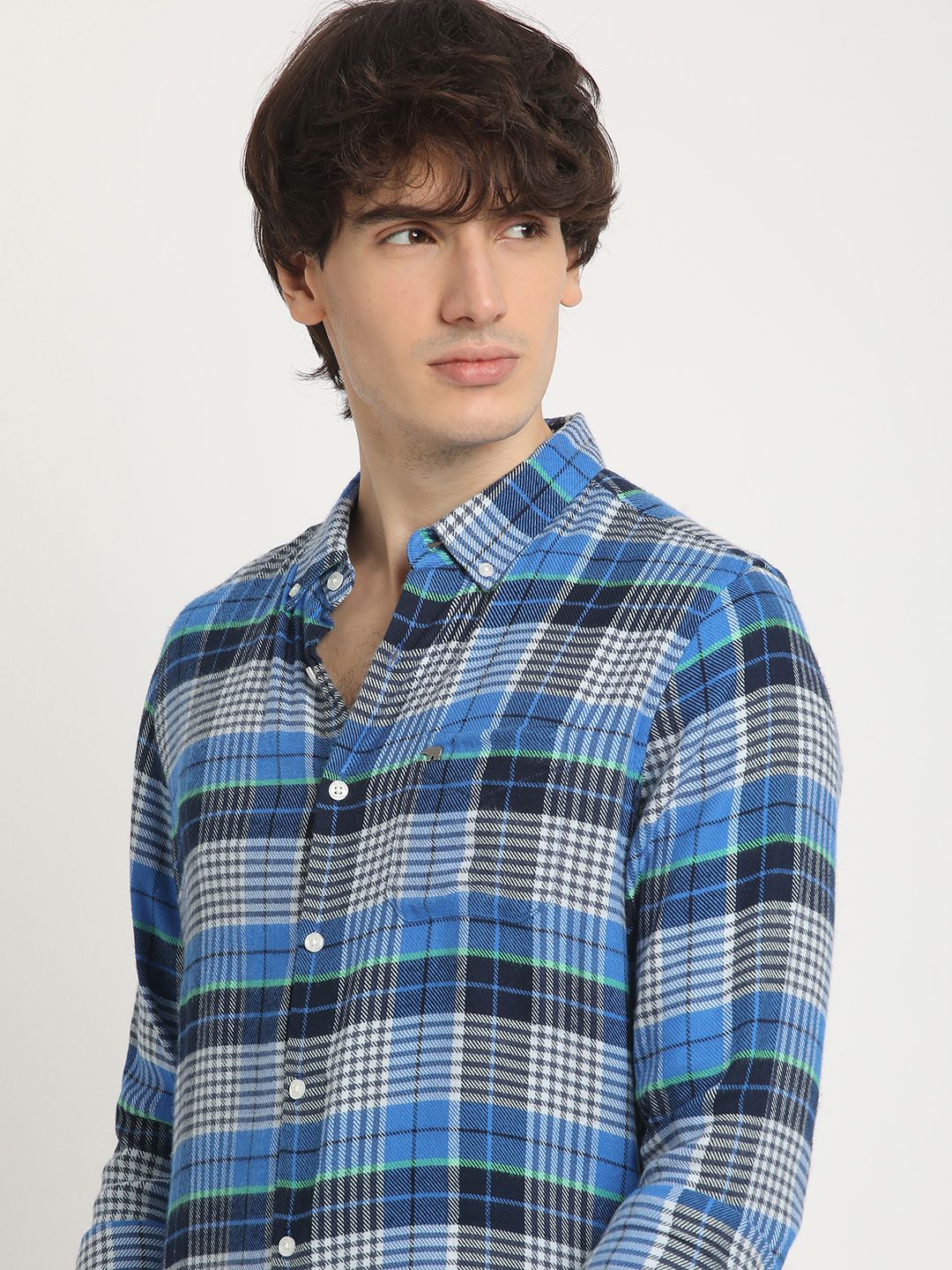 

THE BEAR HOUSE Men's Checkered Slim Fit Casual Shit, Multi
