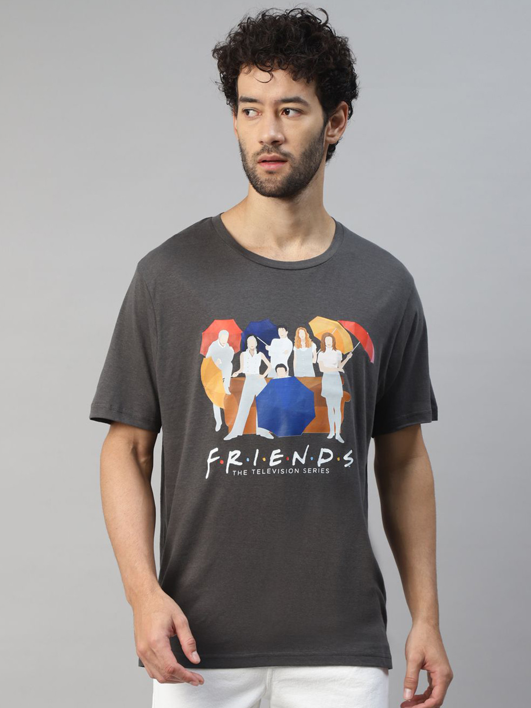 

Kook N Keech Men Graphic Printed Round Neck T-shirt, Grey