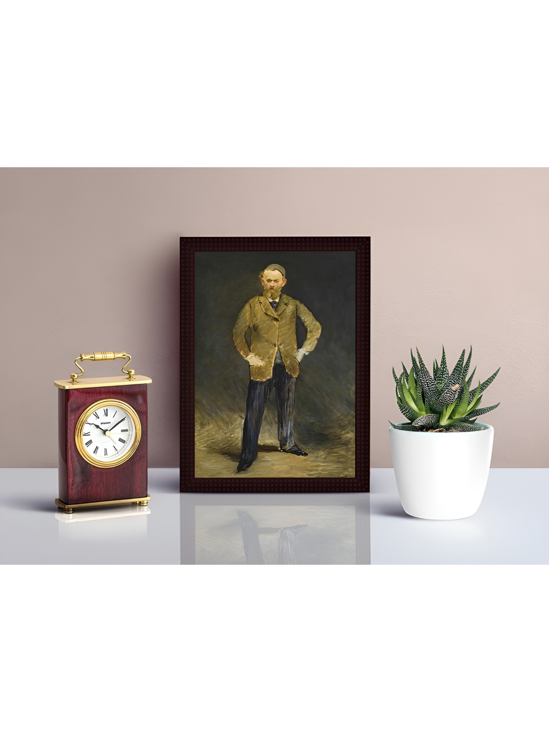 

Tamatina Green & Black Canvas Self Portrait Wall Art
