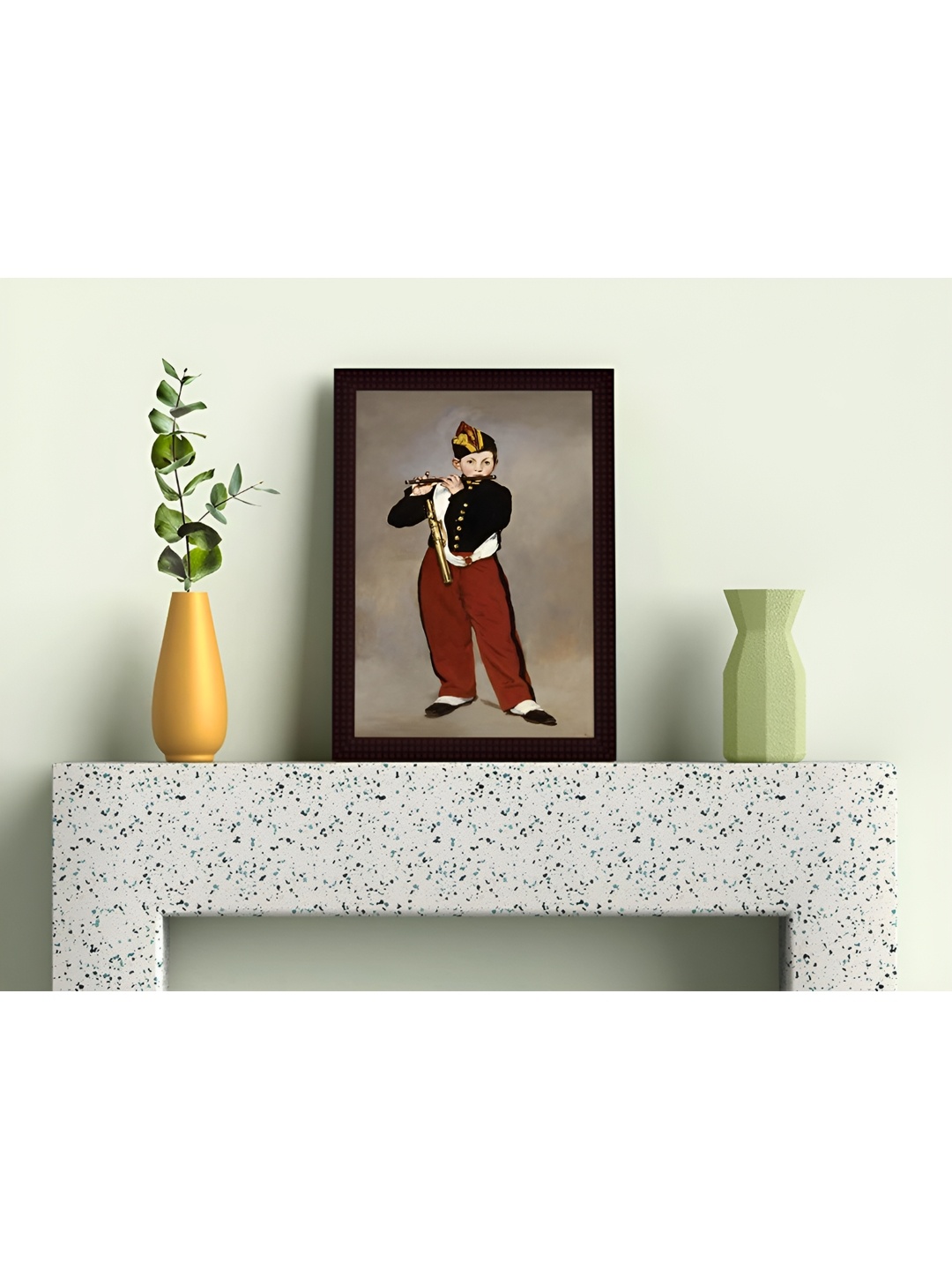 Tamatina Black & Brown Canvas The Fifer Wall Art