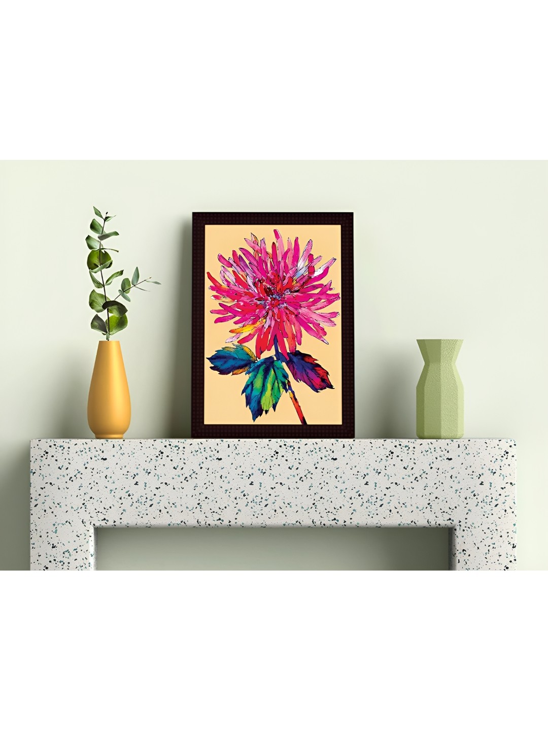 

Tamatina Pink & Green Cotton Canvas Pretty Pink Flower Wall Art