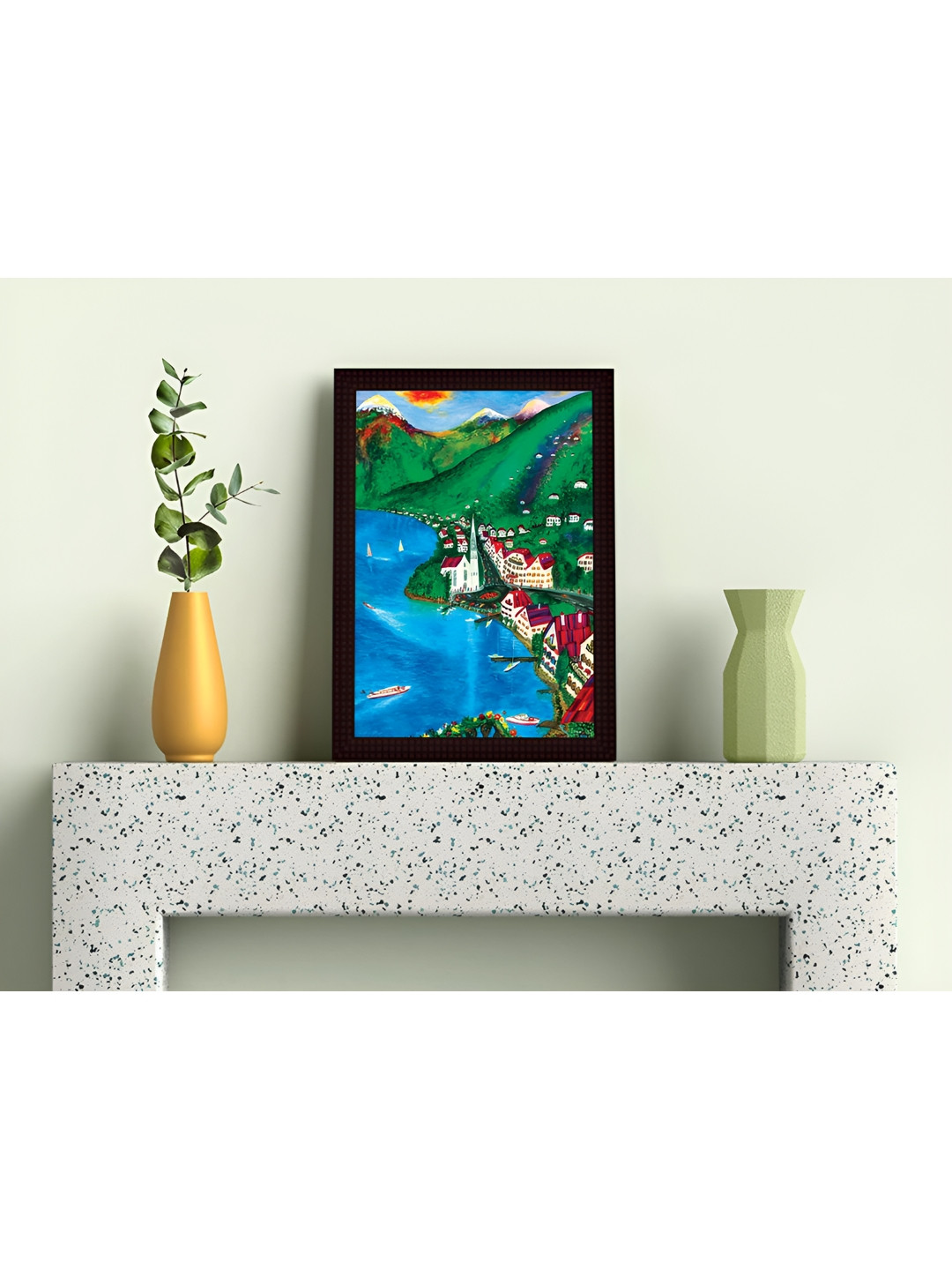 

Tamatina Blue & Green Canvas Place for Vacation Wall Art