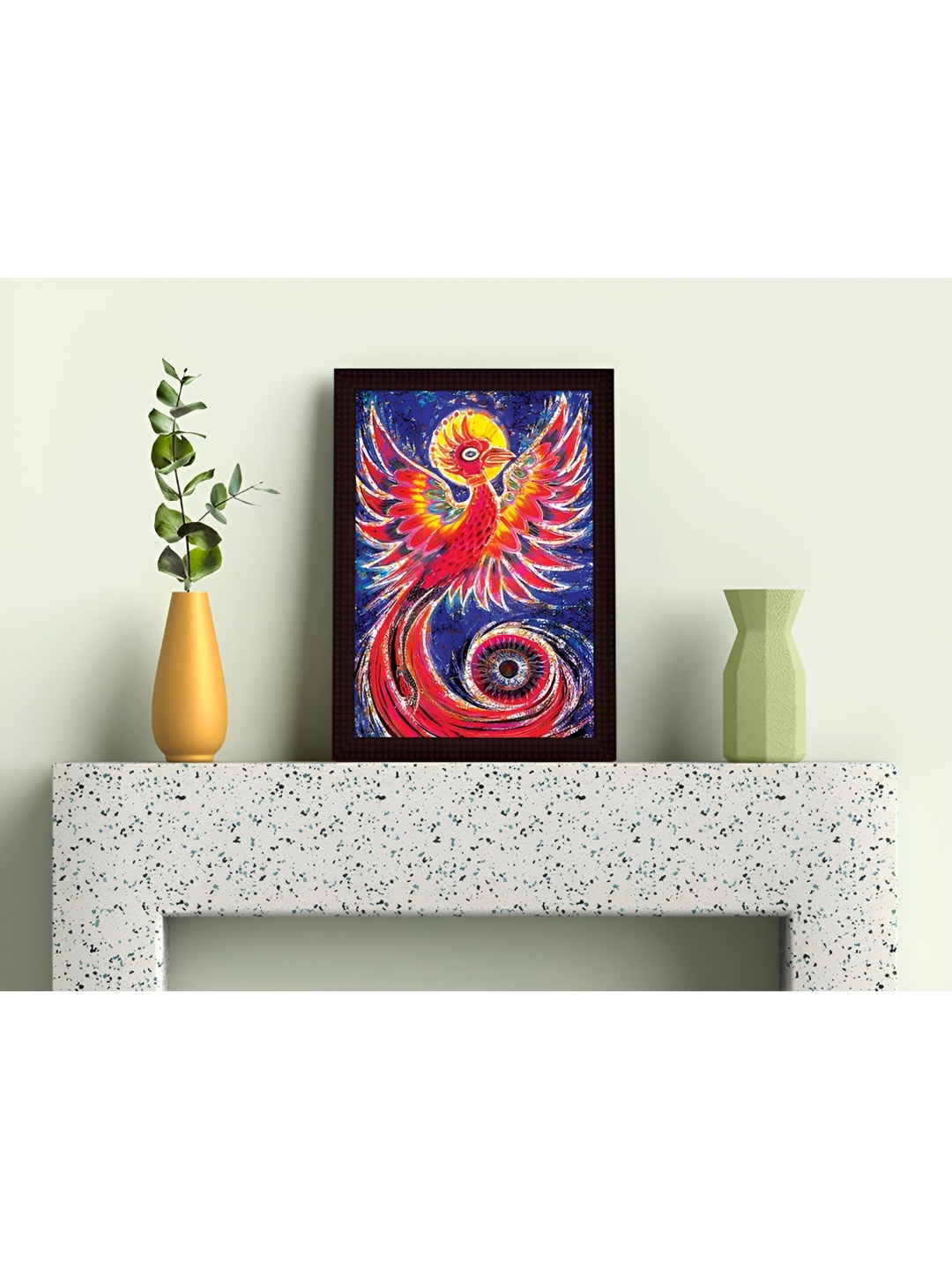 

Tamatina Blue & Red Canvas Colorful Bird Wall Art