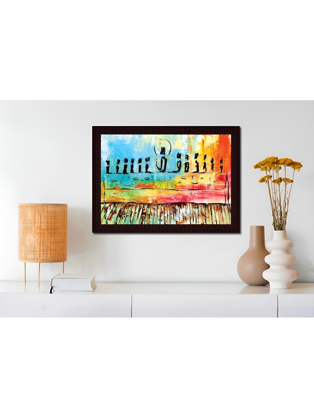 

Tamatina Blue & Yellow Canvas The Last Supper Wall Art