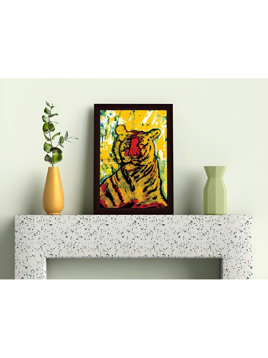 

Tamatina Yellow & Black Canvas The Tiger Wall Art