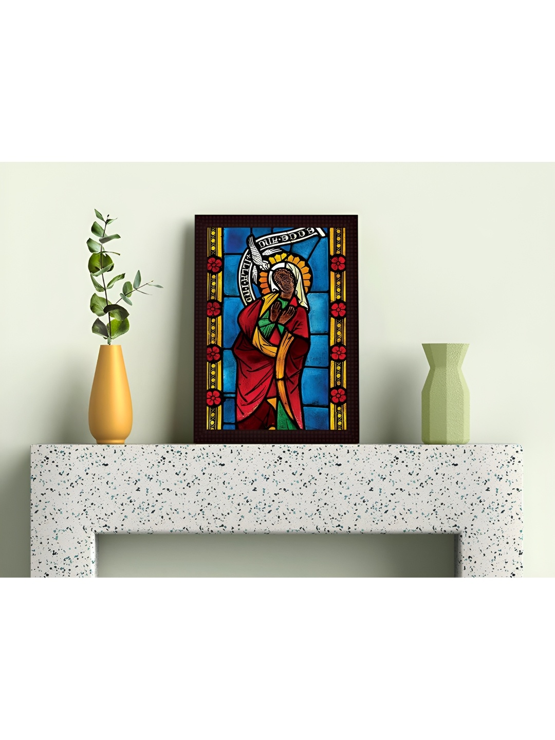 

Tamatina Red & Blue Canvas Jesus Christ Religious Wall Art