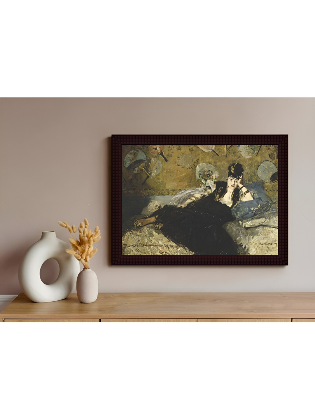 

Tamatina Black & Green Cotton Canvas Portrait of Nina de Callias Wall Art