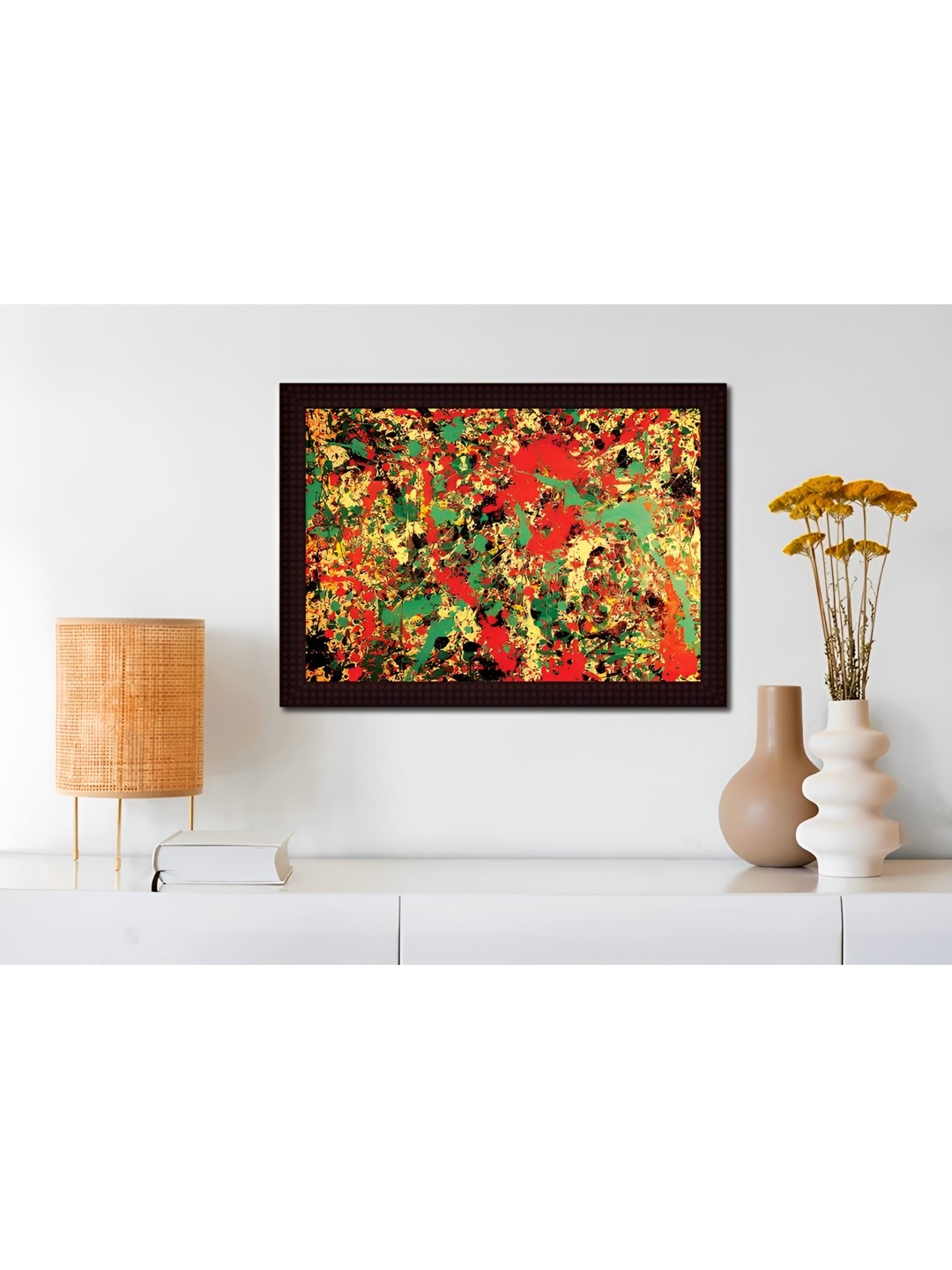 

Tamatina Yellow & Red Cotton Canvas Abstract Wall Art