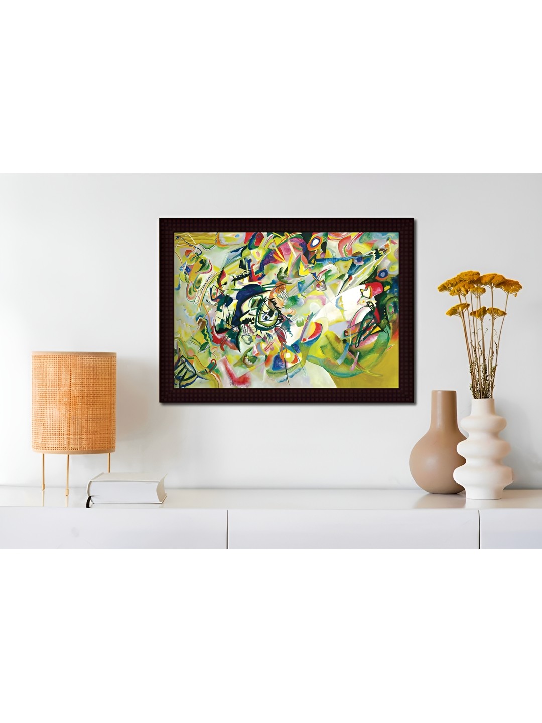 

Tamatina Green & Blue Cotton Canvas Abstract Wall Art