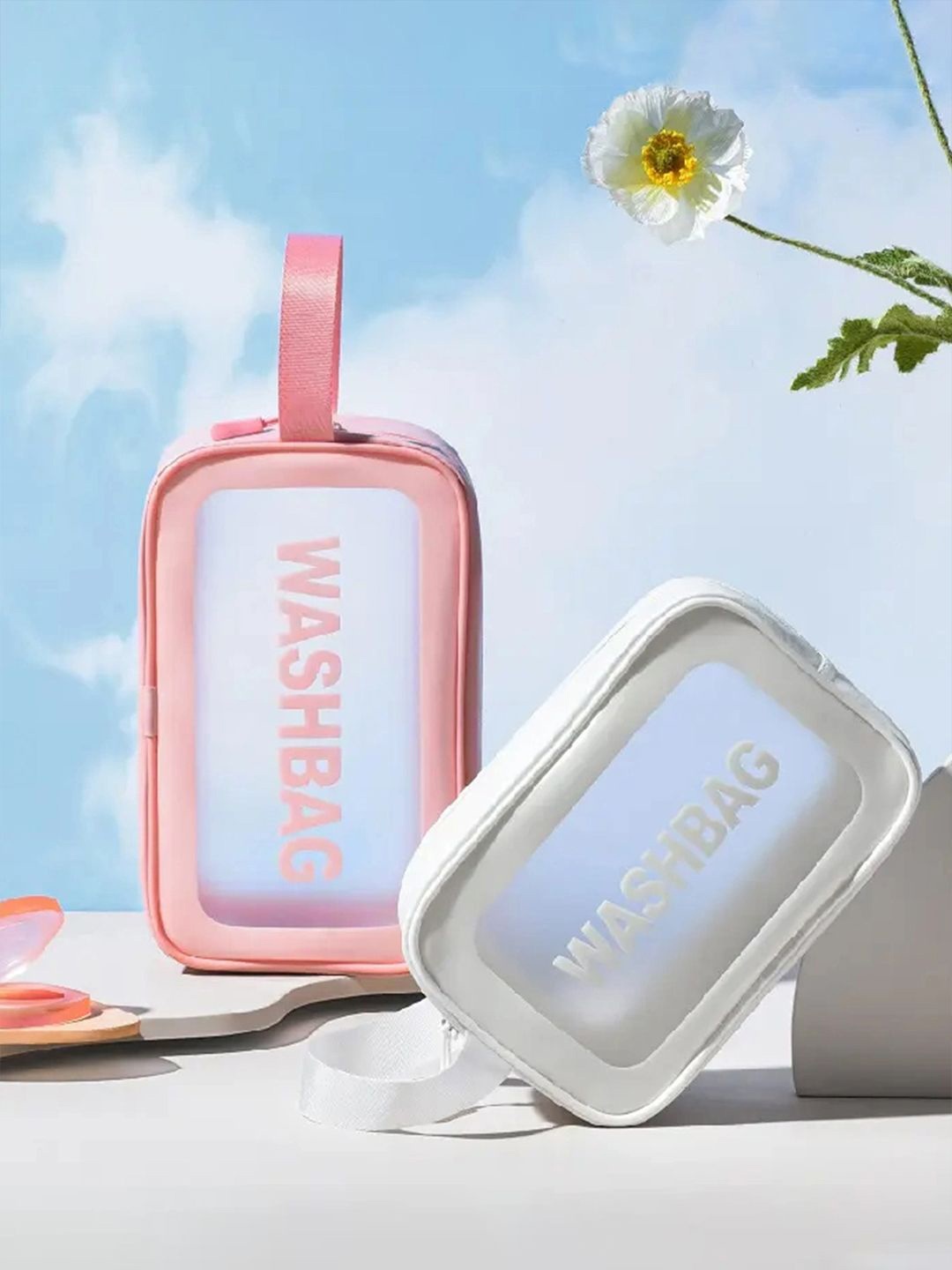 

INKMILAN Other Prints Waterproof Pouch Travel Accessory, White