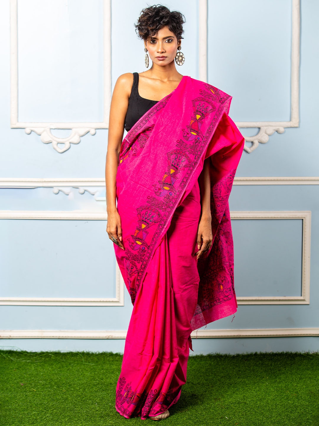 

Urbane Essence Ethnic Motifs Pure Silk Saree, Pink