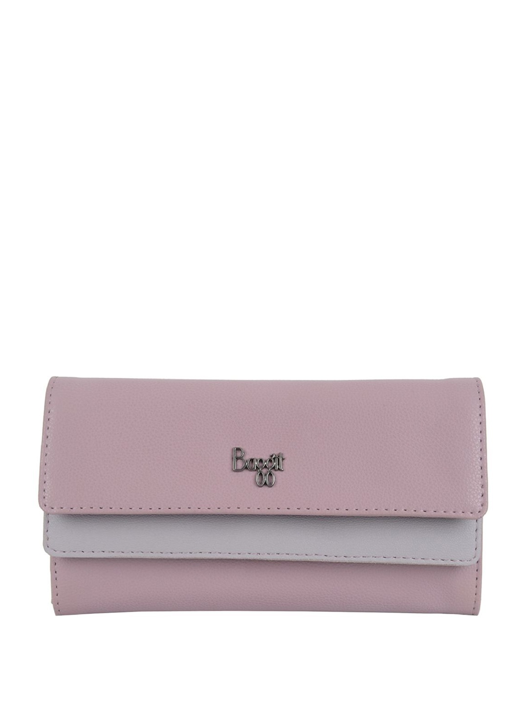 

Baggit Women Textured Three Fold Wallet, Pink