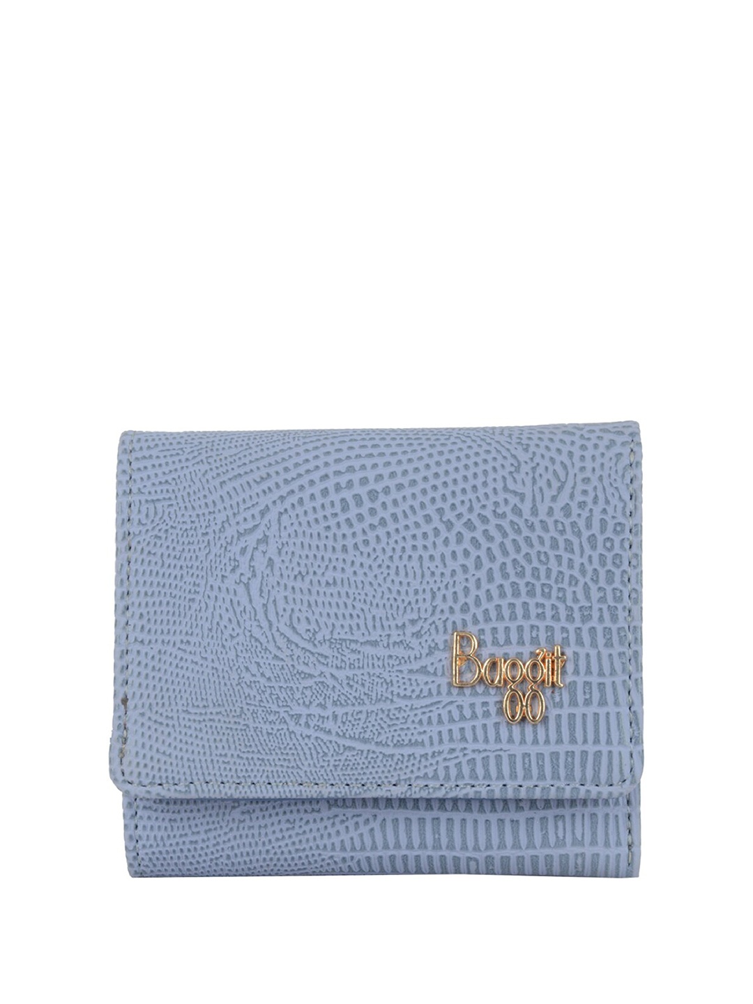 

Baggit Women Textured Three Fold Wallet, Purple
