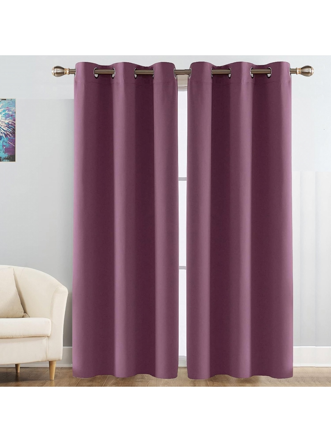 

JARS Collections JBG Home Store Pack of 2 Burgundy Room Darkening Blackout Window Curtains