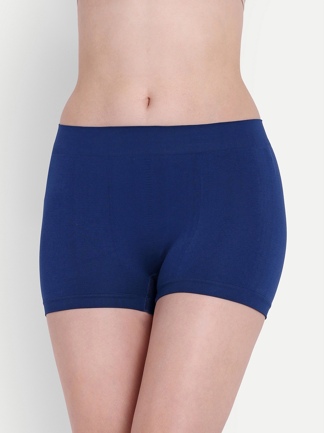 

Taslar Solid Mid-Rise Boy Short Briefs, Blue