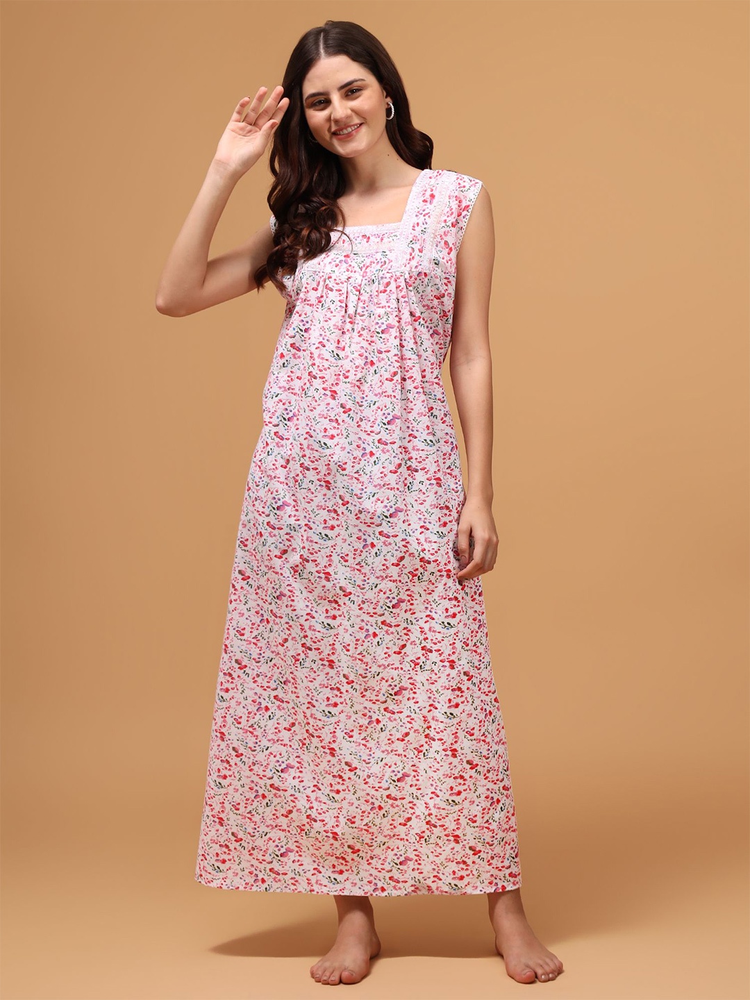 

PALIVAL Printed Maxi Nightdress, Pink