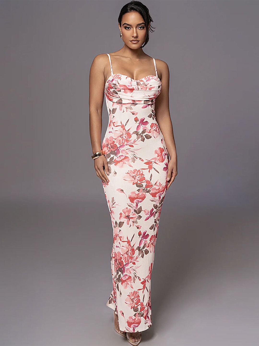 

LULU & SKY Floral Printed Maxi Dress, Pink