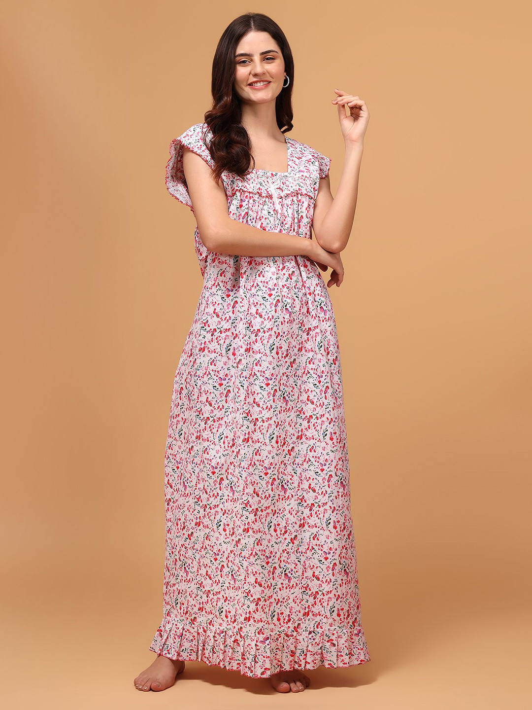 

PALIVAL Printed Maxi Nightdress, Pink