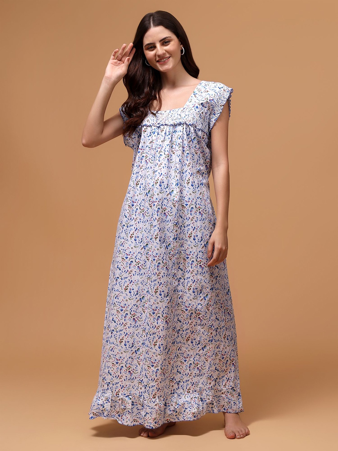 

PALIVAL Printed Maxi Nightdress, Blue