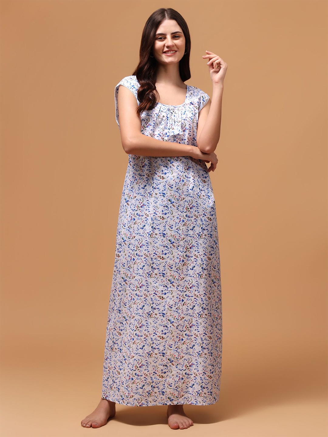 

PALIVAL Printed Maxi Nightdress, Blue