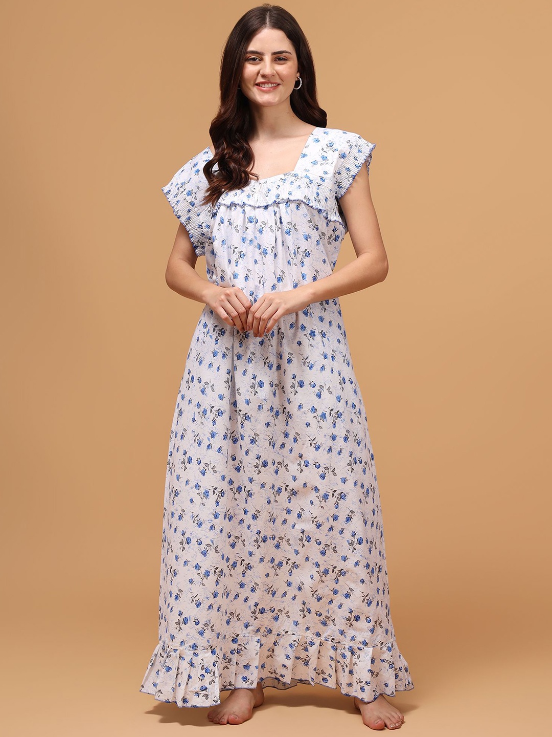 

PALIVAL Printed Maxi Nightdress, Blue