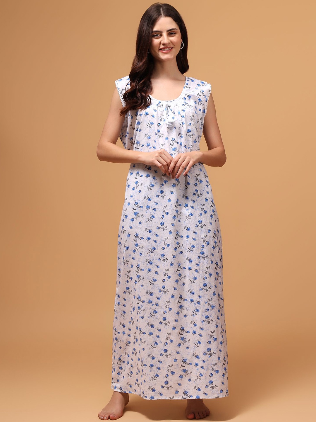 

PALIVAL Printed Maxi Nightdress, Blue