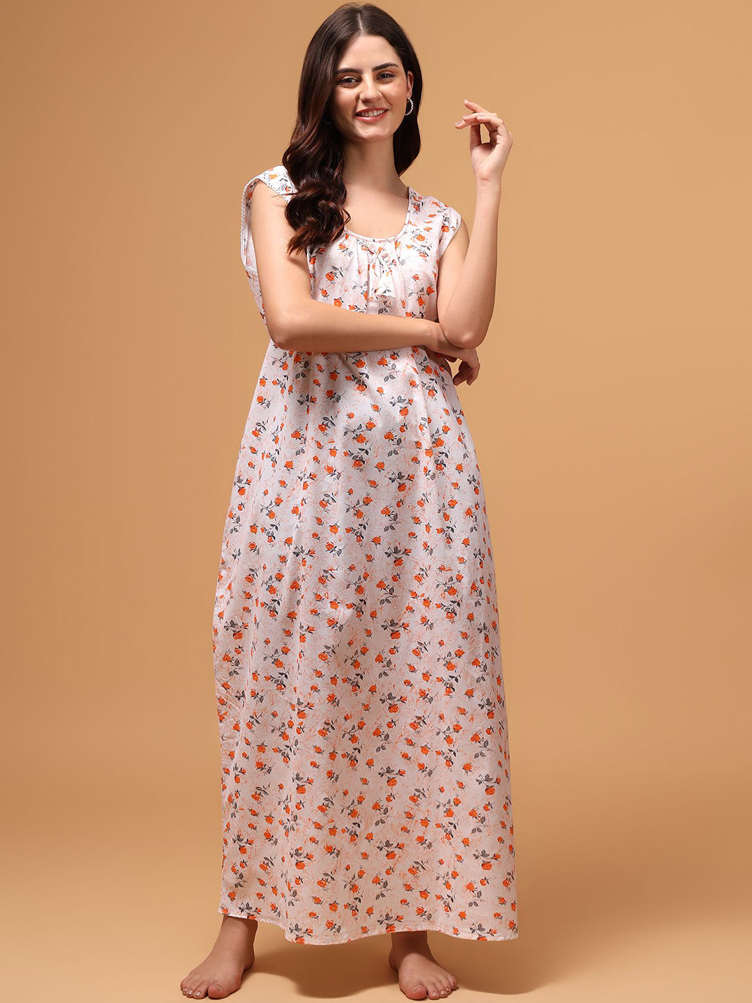 

PALIVAL Printed Maxi Nightdress, White