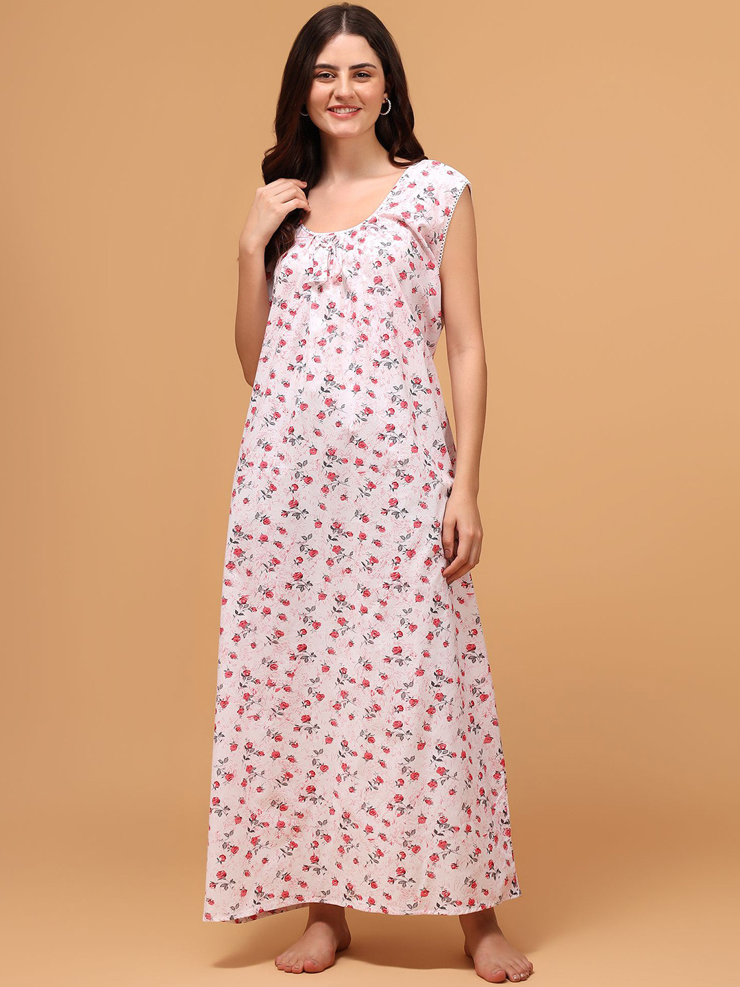 

PALIVAL Printed Maxi Nightdress, Maroon