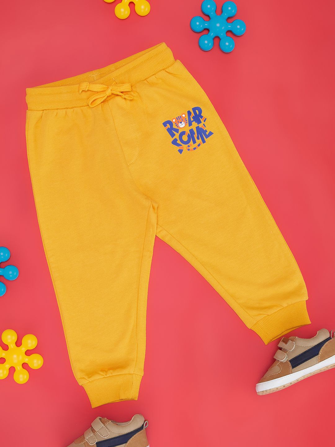 

Pantaloons Baby Infants Boys Pure Cotton Joggers, Yellow
