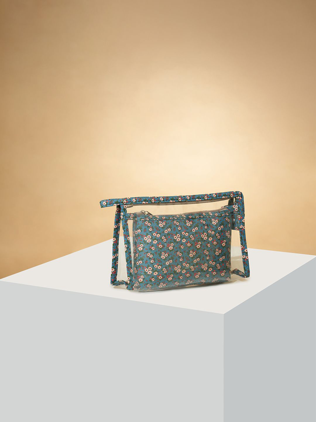 

Forever Glam by Pantaloons Set of 2 Other Prints Compact Pouch Travel Accessory, Teal